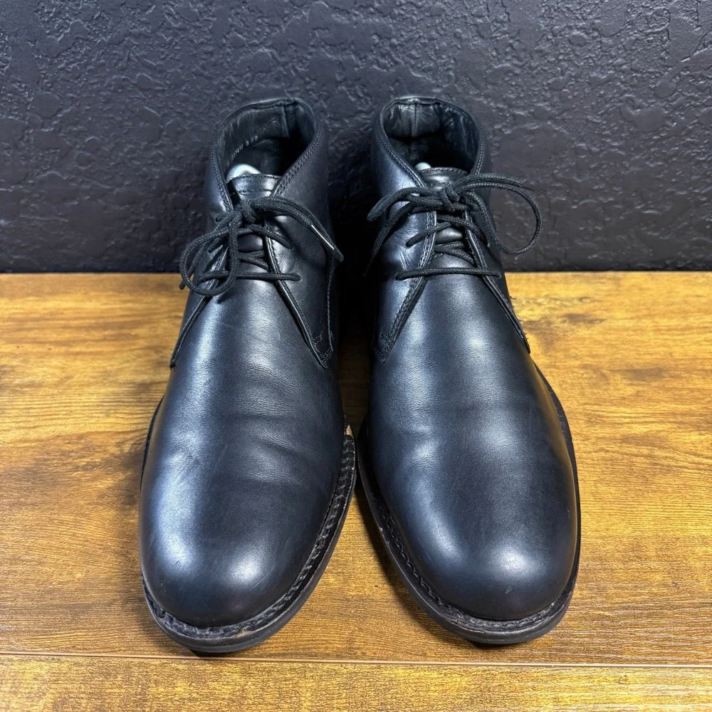 Cole Haan Nike Air C07456 Black Leather Chukka Boots Mens 8.5W